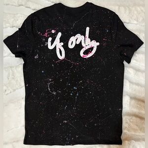 IF ONLY LIMITED EDITION Paint Splatter Crew Neck T Shirt